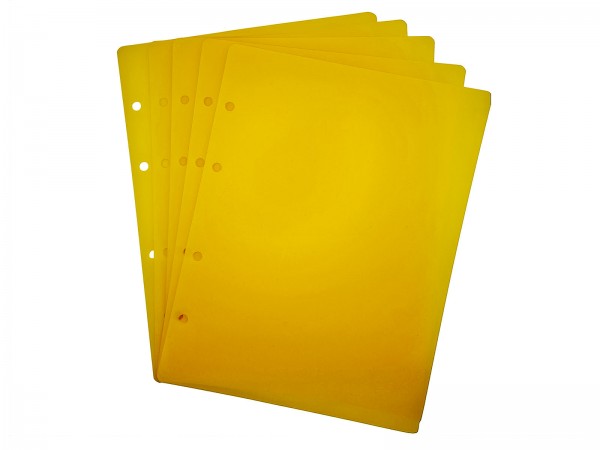 Feuilles mobiles 5 pcs. pour dossier de communication - Jaune